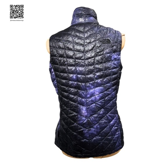 The North Face - Size Small - ThermoBall Cosmic Galaxy Purple Stars Puffer Vest - Picture 13 of 14